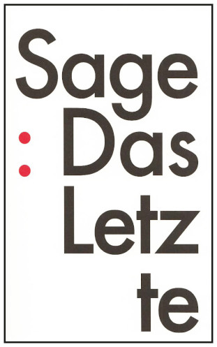 Das Letzte